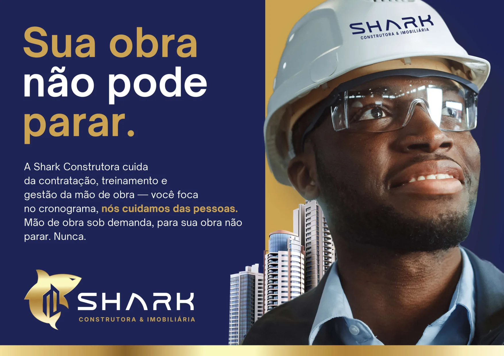 Operario Shark CLT em canteiro de incorporadora parceira